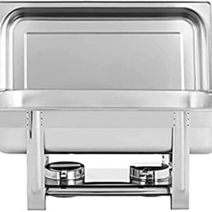 UZOURI Food Warmer, Chafing Dish Stainless Steel Chafing Dish, 9L Food Warmer Buffet Chafing Dishes Set for Catering Buffet Warmer with Folding Frame (Size : 9L) (9L)