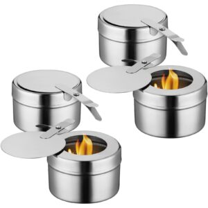 4pcs buffet warmer fuel holder with cover chafer stainless steel canned heat fuel box burner chafer canned for buffet barbecue party