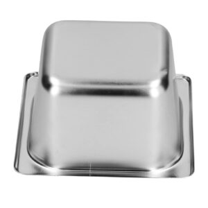 Hotel Pan, Deep Steam Table Pan Anti Jam Steam Table Pan Stainless Steel Hotel Pan Squares Serving Pan Buffet Basin Catering Storage Metal Food Pan for Hotels Restaurant, 6.9x6.4x3.9in