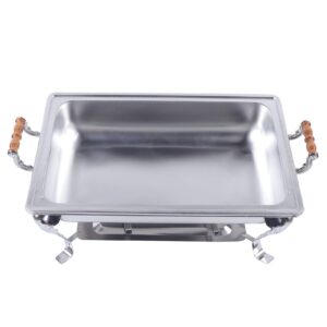 NeNchengLi Stainless Steel Chafing Dish Warming Container Chafing Dish Buffet Set Stainless Steel Food Warmer Food Insulation Parties Buffet Server Pan Warming Tray