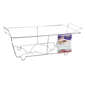 silver aluminum full size chafing stand - (pack of 1) - perfect for catering & event