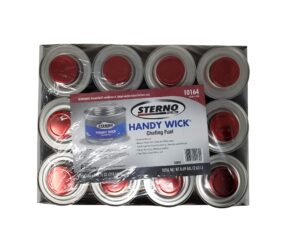 sterno handy wick chafing fuel 7.41 fl oz each 12 cans pack