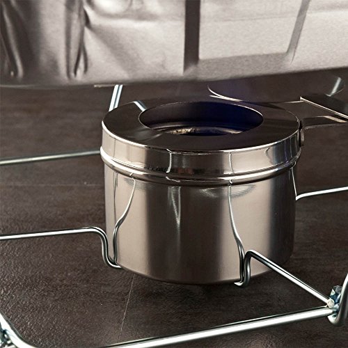 Restaurantware Stainless Steel Chafer Wick Fuel and Sterno Canned Heat Holder with Safety Cover: Perfect for Buffets and Catering Events - Fits Canisters up to 8-OZ - 1-CT