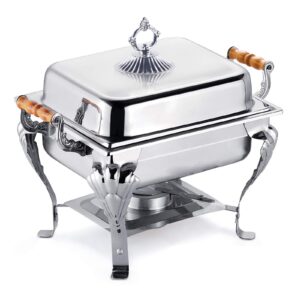 chafing dish buffet set, stainless steel food warmer buffet square chafing dish food warmer for parties events wedding