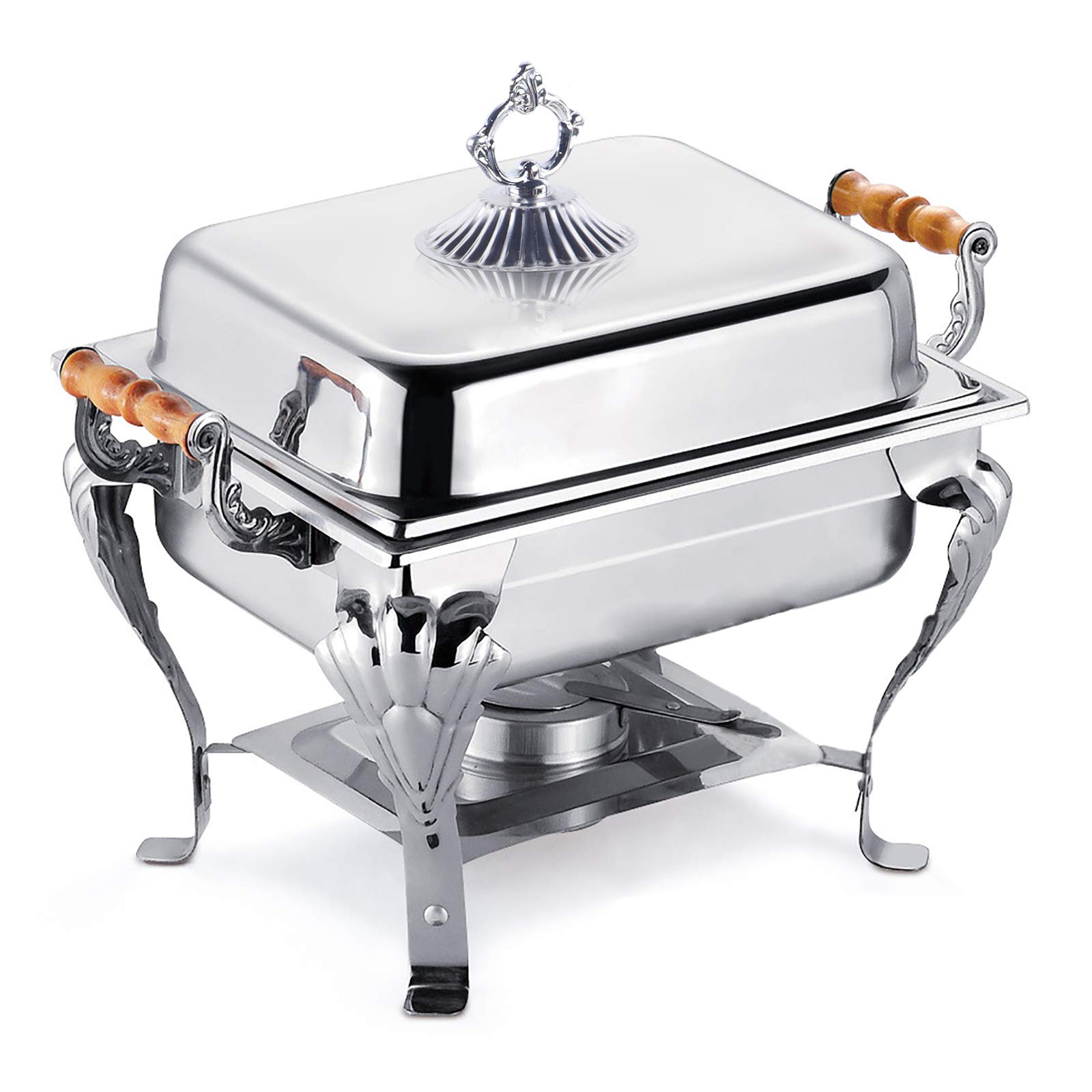 Chafing Dish Buffet Set, Stainless Steel Food Warmer Buffet Square Chafing Dish Food Warmer for Parties Events Wedding