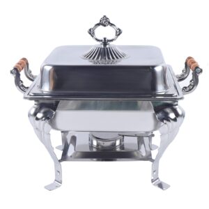 Chafing Dish Buffet Set, Stainless Steel Food Warmer Buffet Square Chafing Dish Food Warmer for Parties Events Wedding