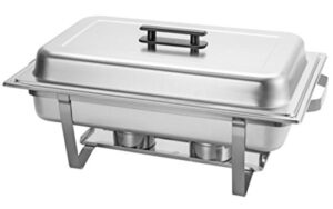 chafing dish 9-liter 9.5 quart stainless steel chafer buffet catering restaurant water pan & fuel holder large size