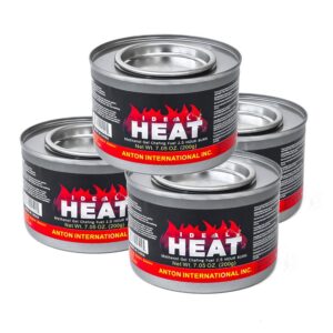 Ideal Heat 2.5 Hour Gel Fuel Methanol Instant Camping Cooking Fuel Chafing Cans (Pack of 6)