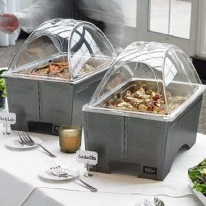 Sterno Clear Dome Chafer Dish Lid, Dual Openings, 3-Pack