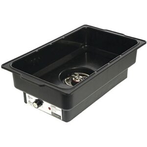 electric water pan full size black metal - 22 1/2"l x 13 1/2"w x 7 3/8"h