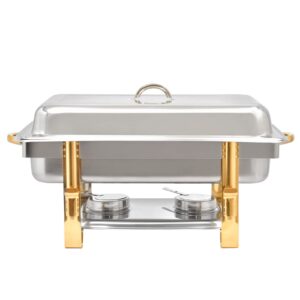 tfcfl chafer chafing dishes buffet set stainless steel food warmer rectangular buffet stove 9.5qt capacity buffet warmer set for home and restaurant use