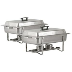 chafer 8 qt full size stainless steel chafer with folding frame(pack 2)