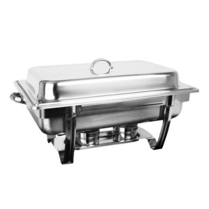 excellante 8 quart stainless steel chafer, stackable