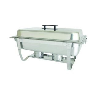 thunder group 8 quart full size folding stand chafer, stainless steel, comes in each