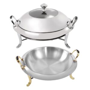 Catering Stainless Steel Chafer Chafing Dish Set 3.17QT Buffet Party Food Warmer with Lid and Chafing,Fuel Holder for Kitchen Party Dining Buffet (Sliver)