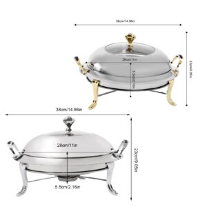 Catering Stainless Steel Chafer Chafing Dish Set 3.17QT Buffet Party Food Warmer with Lid and Chafing,Fuel Holder for Kitchen Party Dining Buffet (Sliver)