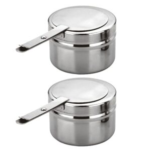 2pcs steel buffet fuel serving dishes chafing dish burner holder chafing dishes& food warmers fuel holder stainless warming trays for buffets party tiny fuel holder cans small