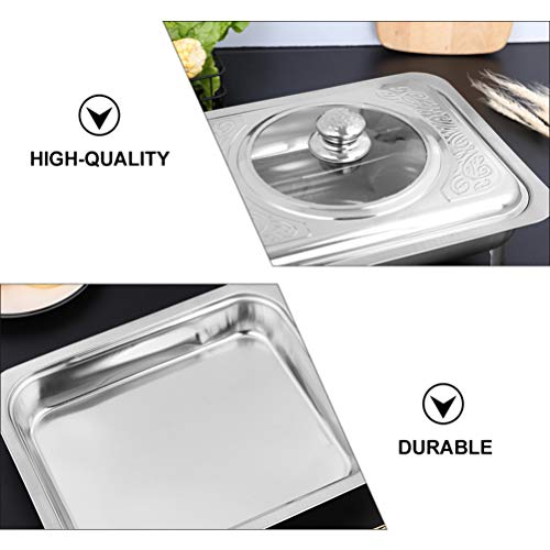 DOITOOL Cold Food Buffet Chafing Dish Buffet Set Chafer and Buffet Warmer Set Steam Pans and Folding Frame Food Warmers for Wedding Events Parties Buffets Buffet Server