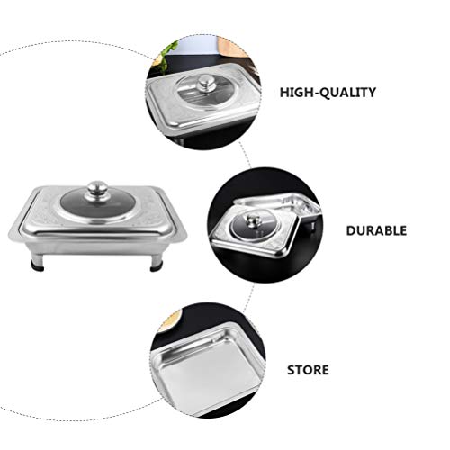 DOITOOL Cold Food Buffet Chafing Dish Buffet Set Chafer and Buffet Warmer Set Steam Pans and Folding Frame Food Warmers for Wedding Events Parties Buffets Buffet Server