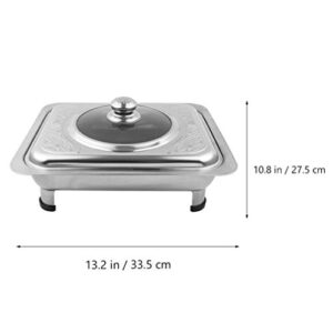 DOITOOL Cold Food Buffet Chafing Dish Buffet Set Chafer and Buffet Warmer Set Steam Pans and Folding Frame Food Warmers for Wedding Events Parties Buffets Buffet Server