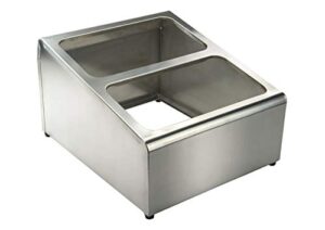 winco scph-33 - stainless steel condiment packet holder, 2 compartments