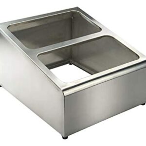 Winco SCPH-33 - Stainless Steel Condiment Packet Holder, 2 Compartments