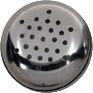 american metalcraft, inc. 12 oz cheese shaker top w/large round holes, silver