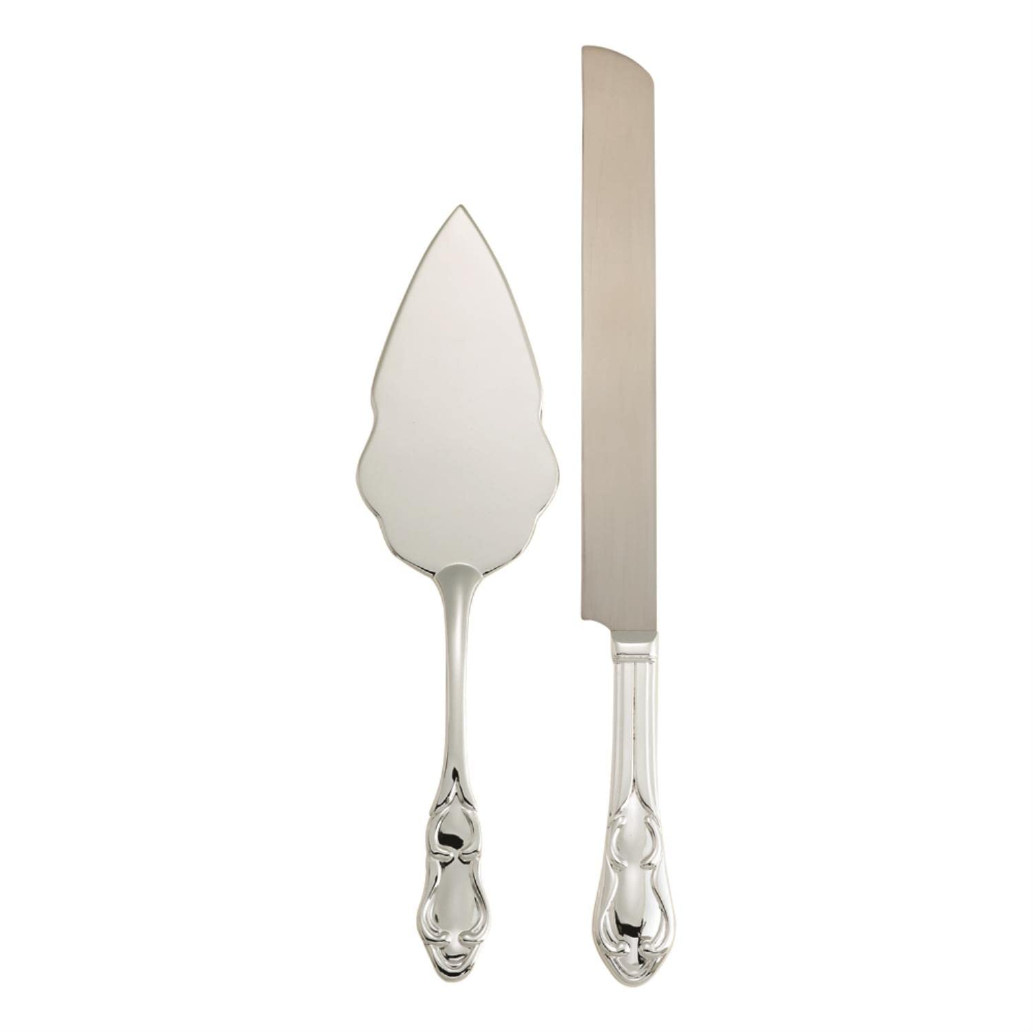 Cake Knife and Server Set, Silver Plated.