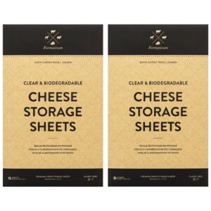 formaticum cheese storage sheets - cheese saver from france- professional earth friendly transparent cheese wrap - cheese sheet savers of wood-based cellulose fibers - clear 30 sheets with 9" x 12"