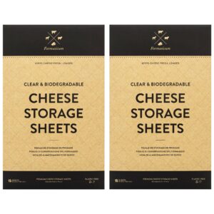 Formaticum Cheese Storage Sheets - Cheese Saver from France- Professional Earth Friendly Transparent Cheese Wrap - Cheese Sheet Savers of wood-based cellulose fibers - Clear 30 Sheets with 9" x 12"