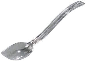 carlisle foodservice products cfs 447007 solid buffet / salad serving spoon, 0.8 oz, clear