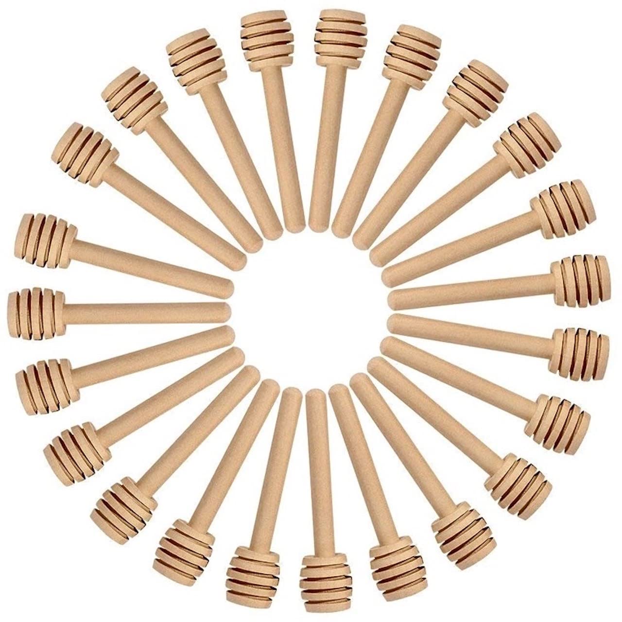 30 Pcs Eco Friendly Honey Dipper Sticks, 3 inch Mini Wooden Stirring Stick, Small Honey Stirrer Stick for Honey Jar Dispense Drizzle Honey and Party Favors Gift