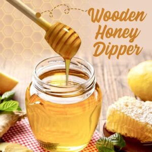 30 Pcs Eco Friendly Honey Dipper Sticks, 3 inch Mini Wooden Stirring Stick, Small Honey Stirrer Stick for Honey Jar Dispense Drizzle Honey and Party Favors Gift