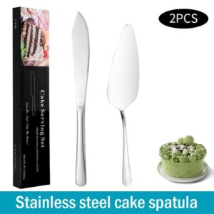 GUANLI Wedding Cake Knife and Server Set,Stainless Steel Cake Cutting Set For Wedding Holiday Thanksgiving Parties