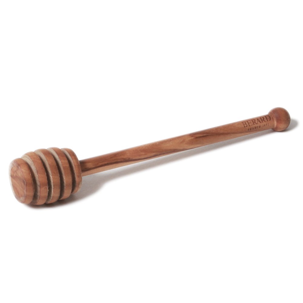 Berard Olive Wood Honey Dipper, 6 inch, Brown