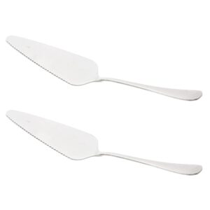 2pcs silver stainless steel pie server spatula cake server triangular spade spatula for pie tart cake dessert pizza baking holder transfer