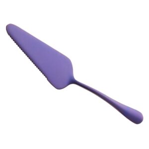 doitool pie server stainless steel pizza spatula pie and cake cutter (purple)