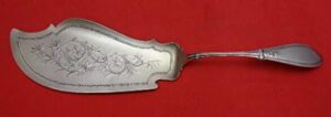 italian by whiting sterling silver fish server brite-cut frosted 12 1/2"