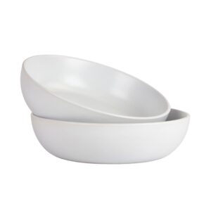 10 strawberry street wazee matte 9"/48oz serving bowl, set of 2, white