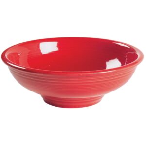 pedestal serving bowl color: scarlet