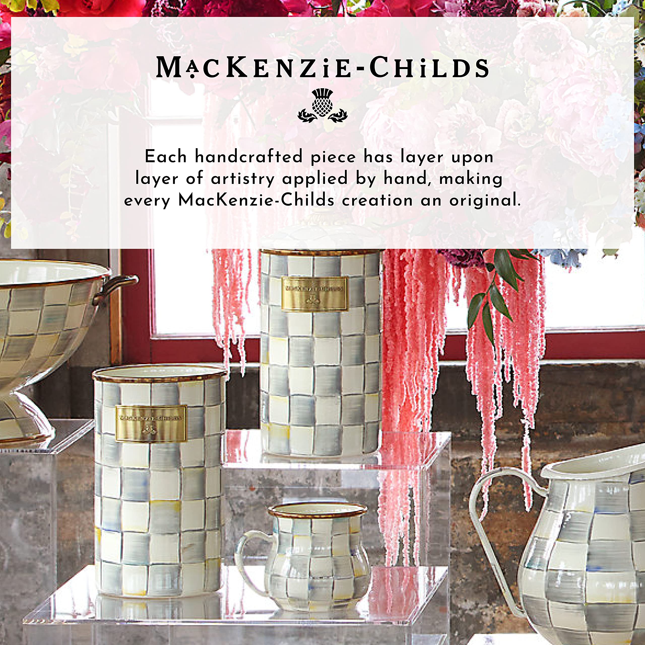 MACKENZIE-CHILDS Sterling Check Serving Platter, Large 16-Inch Enamel Serving Dish