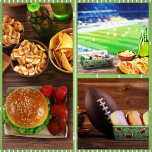 60 Pack Football Party Supplies Football Plates Paper Food Serving Tray Paper Trays Paper Food Boats Paper Food Tray for Concession Food, Condiment, Carnivals (Football)