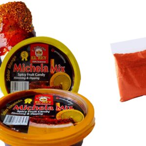 Michela Mix 2 Pack michelada Rimmer, Rimming Dip, Michelada and Fruit Dip, Chiltepin El Rey (1 Tamarindo 1 Mango)