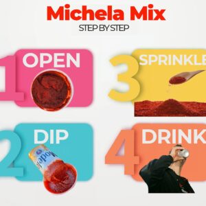 Michela Mix 2 Pack michelada Rimmer, Rimming Dip, Michelada and Fruit Dip, Chiltepin El Rey (1 Tamarindo 1 Mango)