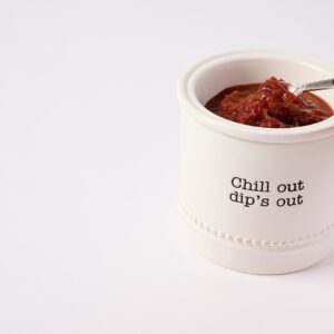 Mud Pie Circa Dip Chiller, White, assembled 5" x 4.5" dia