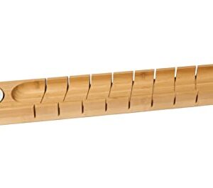 Lipper International 8251 Bamboo Wood French Bread Board with Ceramic Dip Bowl, 25 5/8" x 4" x 1 1/2"