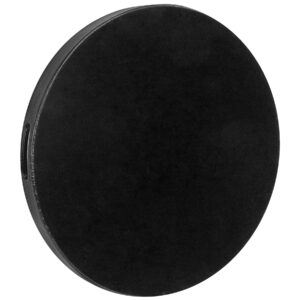HofferRuffer Extra Large Round Serving Tray, Elegant Faux Leather Circle Ottoman Table Tray with Handles, Serve Tea, Coffee or Breakfast in Bed, Diameter 23.6 x 2.4 inches Height (Black)