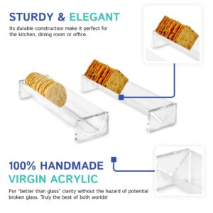 Huang Acrylic Clear Cheese & Cracker Tray Set (Cracker Holder Set)