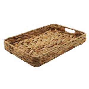 Grass Weaving Tray, Grass Storage Bins for Fruit or Tea,Arts and Crafts. (1) (Tray-A-S)