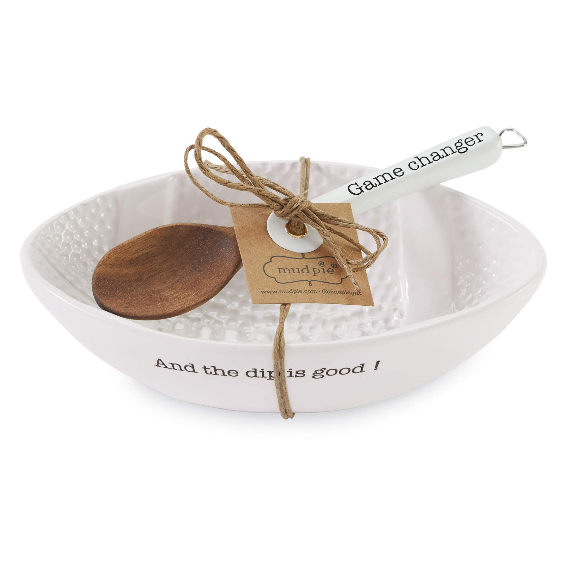 Mud Pie Football Dip Bowl and Spoon Sets (Dip is Good Bowl Set)